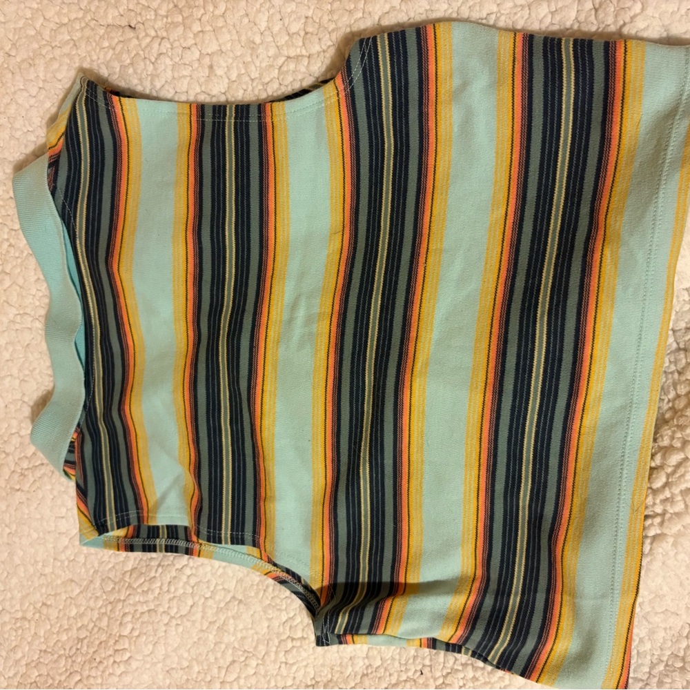 SO Girls Large(fits like women’s small) Striped Shirt - Blue and Yellow